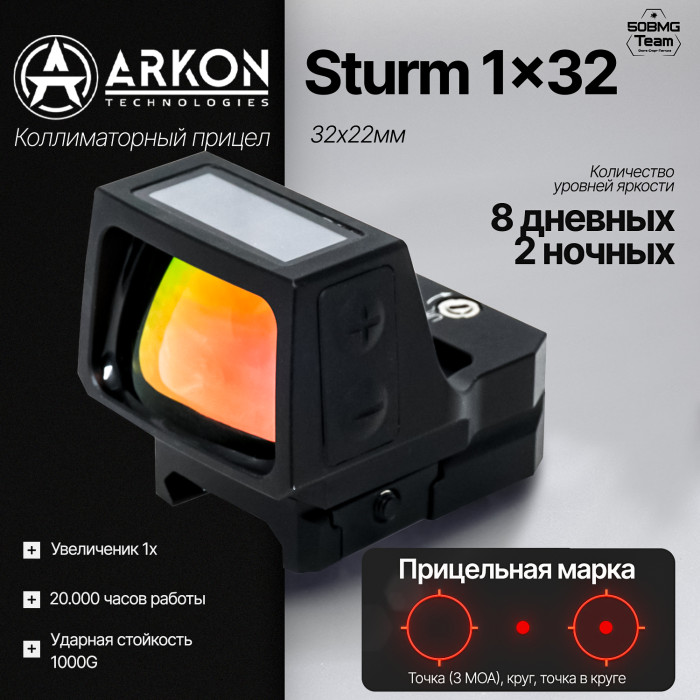Коллиматорный прицел Arkon Sturm 1x32 (RDS32)