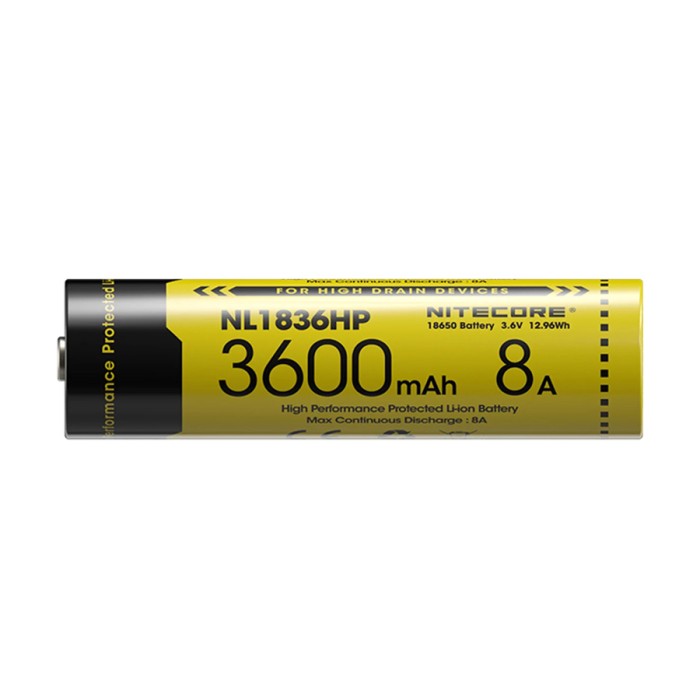 Аккумулятор NITECORE 18650 3600мАч выходной ток 8A (NL1836HP)
